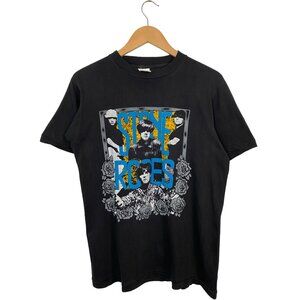 Vintage 90s Single Stitch Stone Roses Euro Boot Band Tee Black men's size Medium